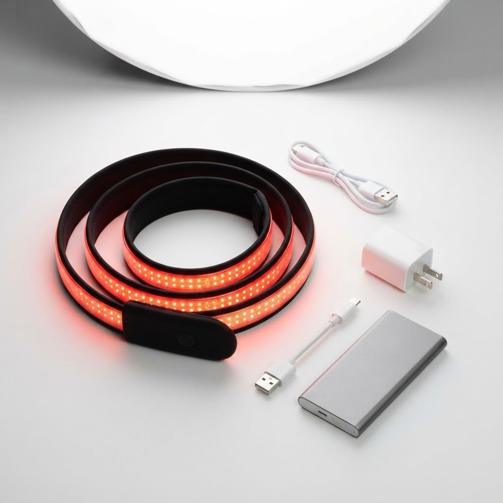 Ceinture Lumière Rouge Élégance