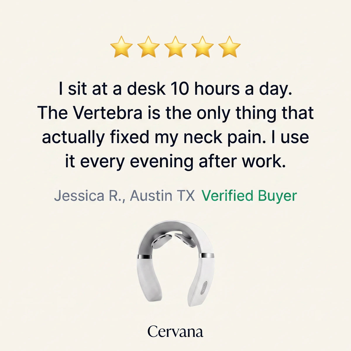 Vertebra portable neck stimulator compact design
