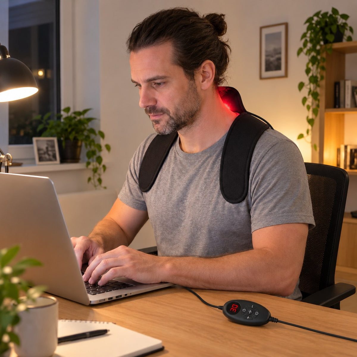 Photon Shoulder Cape, in use at home